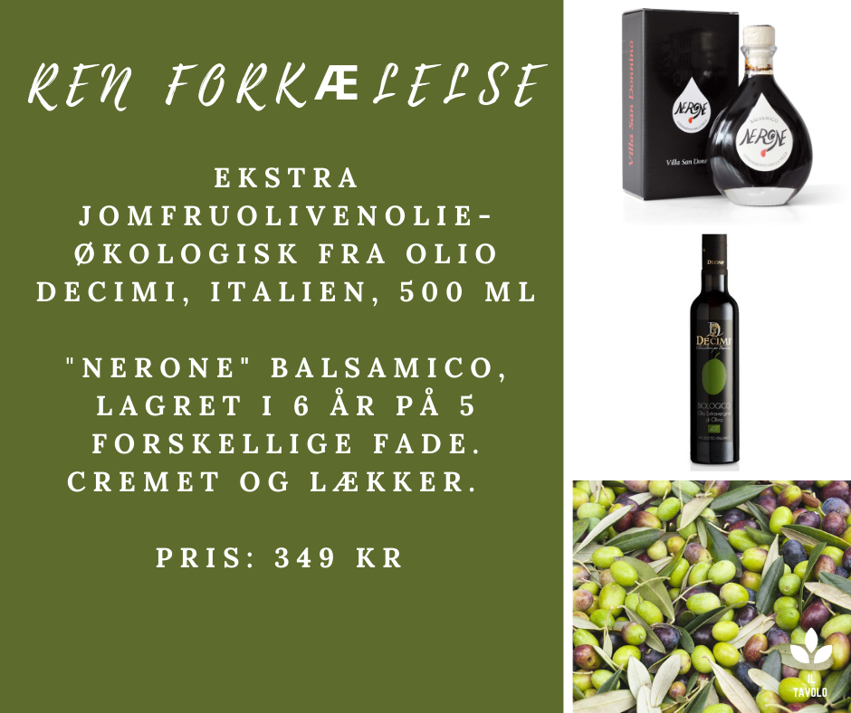 Forkælelsespakken: Økologisk ekstra jomfruolivenolie og balsamico